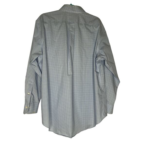 Lauren Ralph Lauren Black Label Men's Shirt in Blue and White Check Size 16.5 - Picture 3 of 4